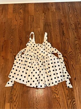 Altar'd State White Tank Top with Black Polka Dots